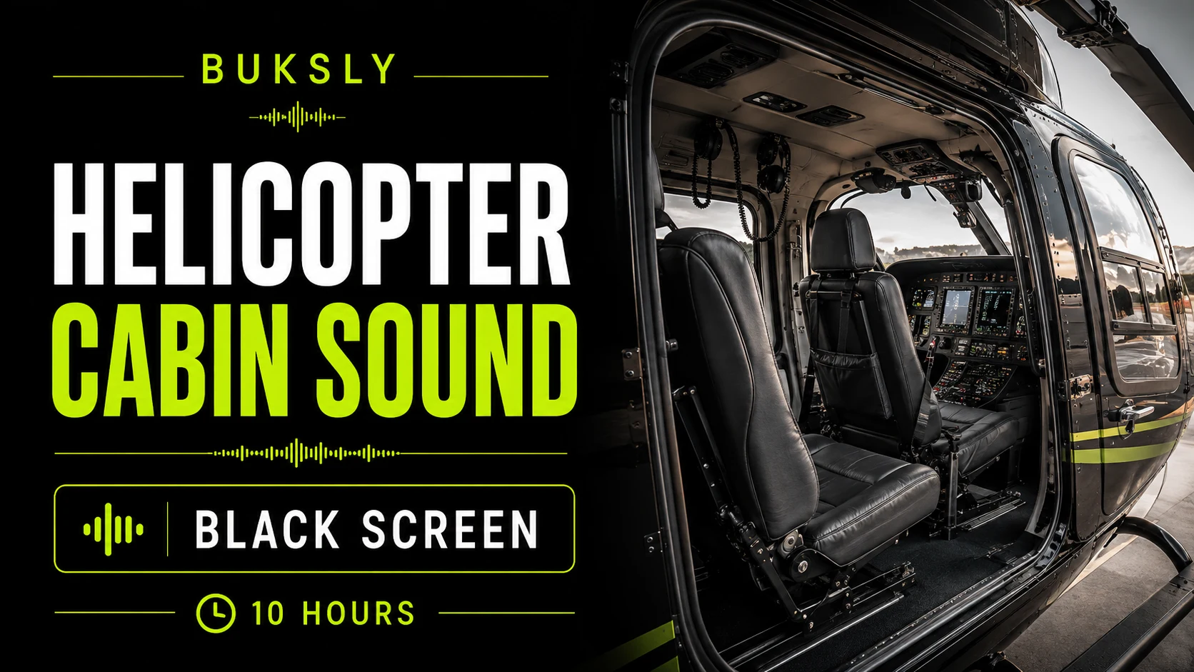Helicopter Cabin Sound ambient cover for concentration