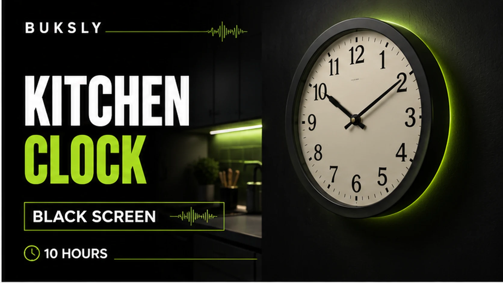 Kitchen Clock ambient cover for concentration