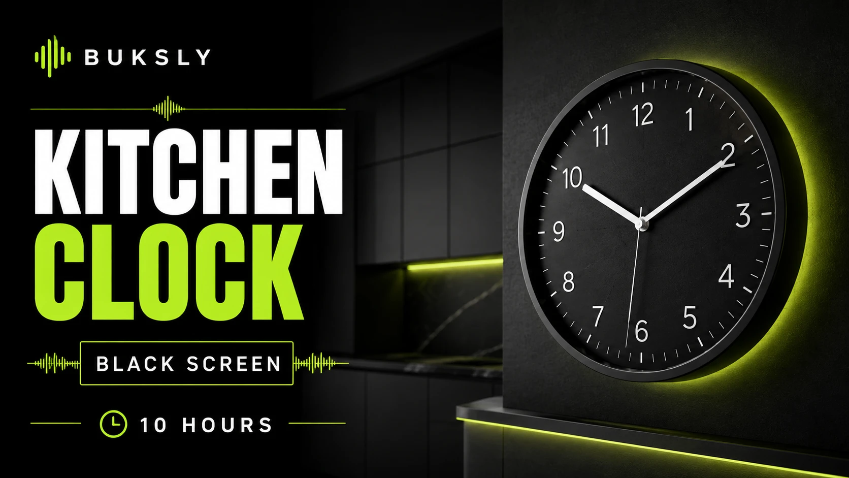 Kitchen Clock ambient cover for meditation