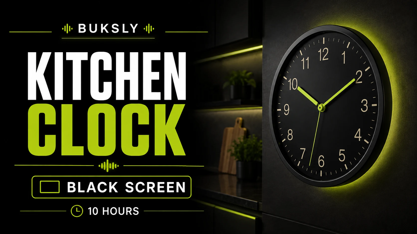 Kitchen Clock ambient cover for reading