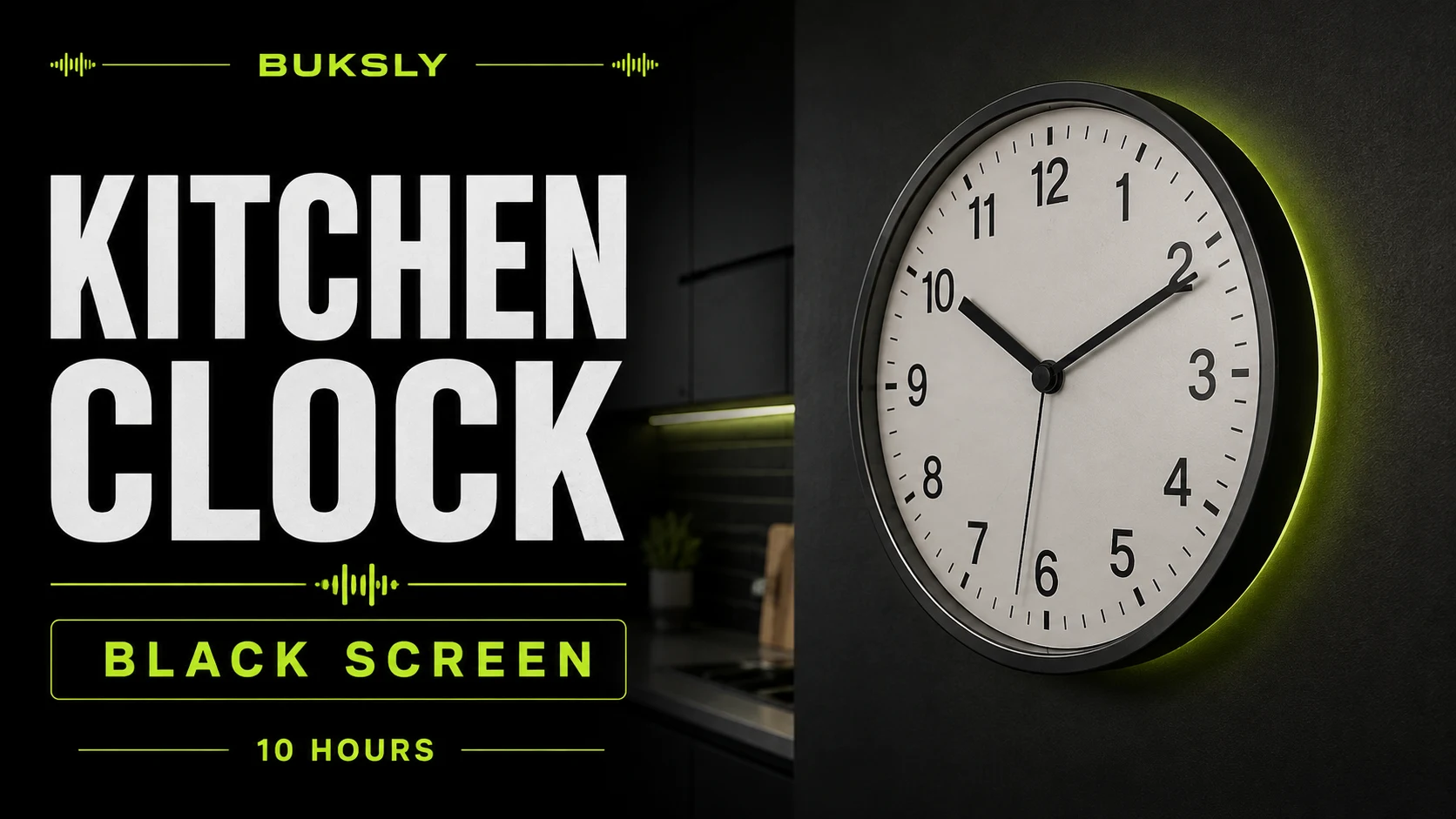 Kitchen Clock ambient cover for sound masking