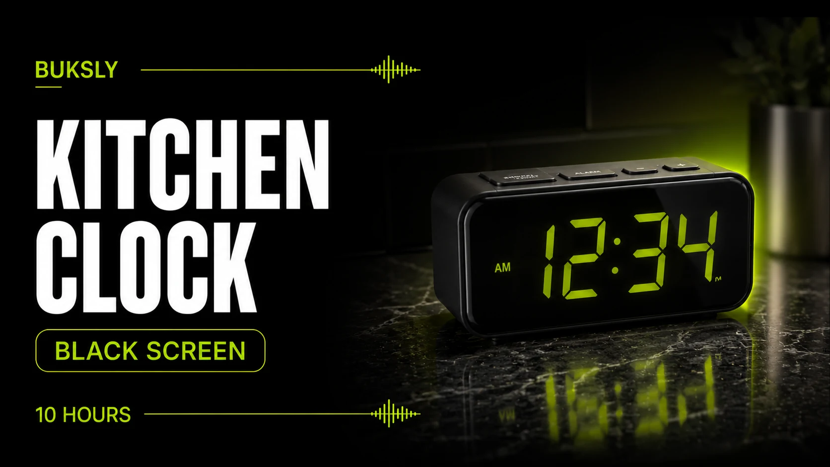 Kitchen Clock ambient cover for studying